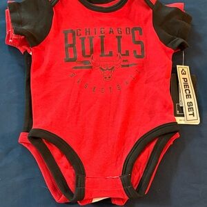 Chicago Bulls Red and Black Baby Onesie